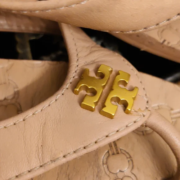 SALE - Tory Burch Marianne Makeup Leather thongs sz 8 - Picture 6 of 8